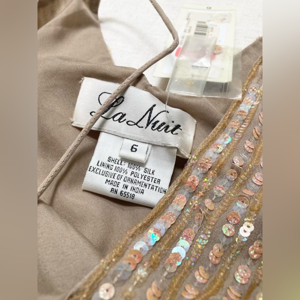 Vintage sequined pure silk going out party dressy cami tank deadstock - Picture 7 of 14